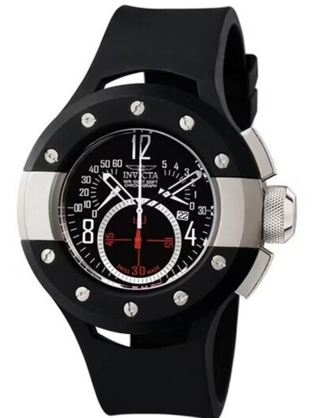 Invicta Men's S1 Chronograph Black Polyurethane 52mm (5688)
